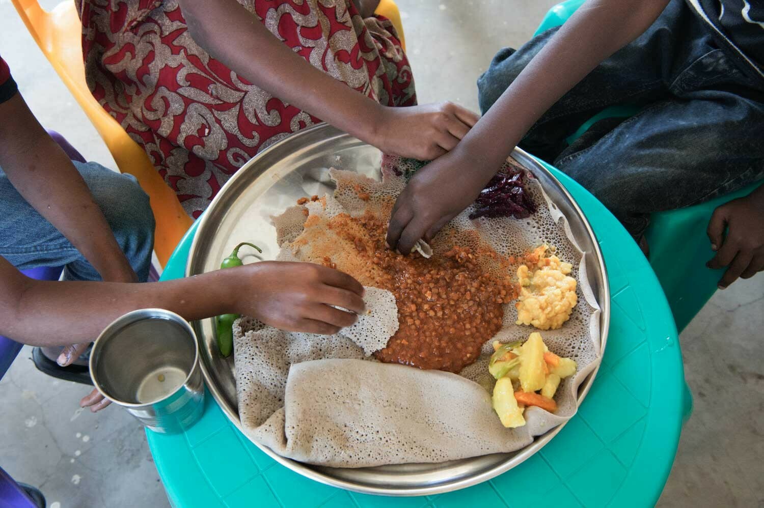 Äthiopisches Essen: Injerra Fladenbrot