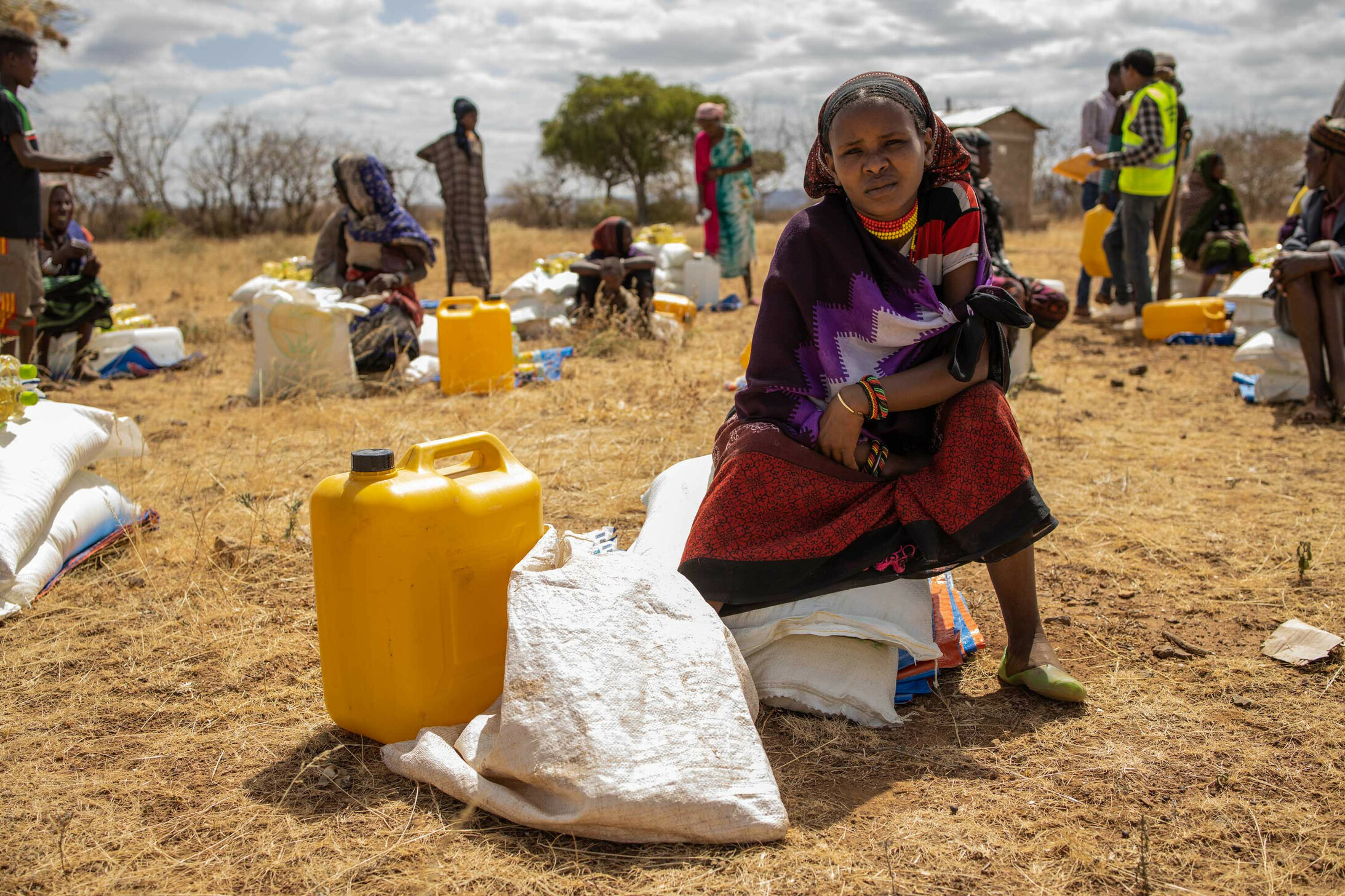 Nothilfeverteilung in Borena Äthiopien