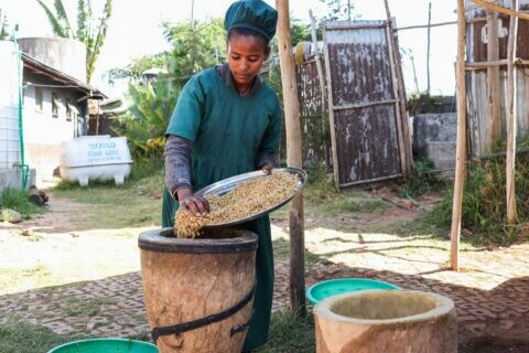 Selomie Alemayehu bei der Arbeit
