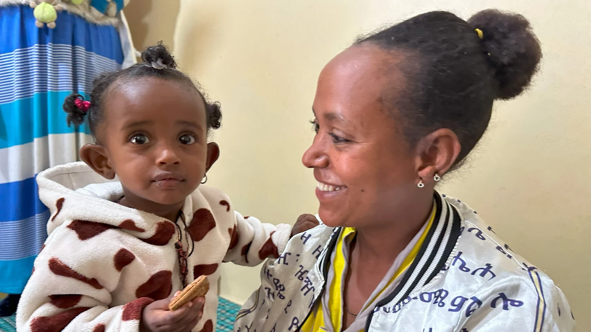Rahel mit ihrem Kind aus Addis Abeba