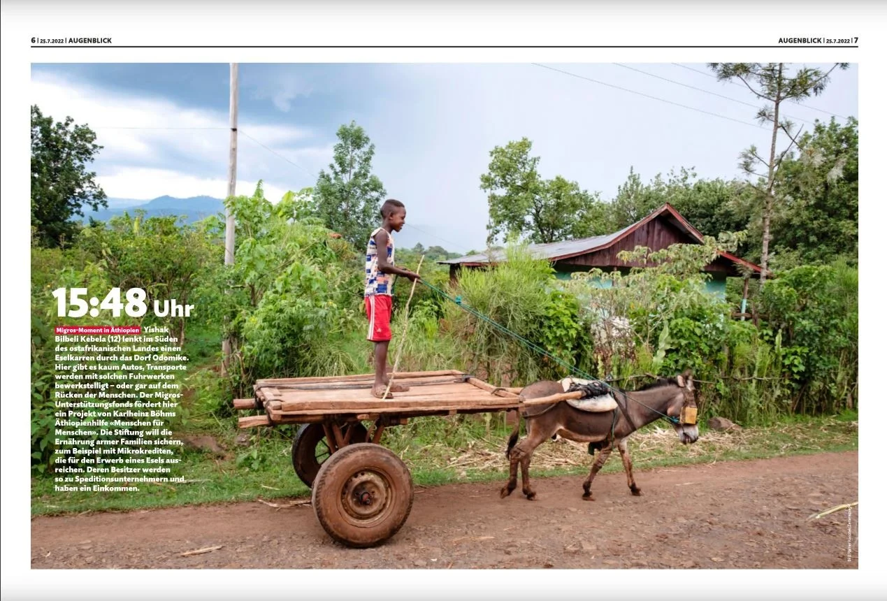 Migros Magazin: Augenblick in Äthiopien | Stitung Menschen für Menschen Ausschnitt des Migros Magazins "Augenblick in Äthiopien"