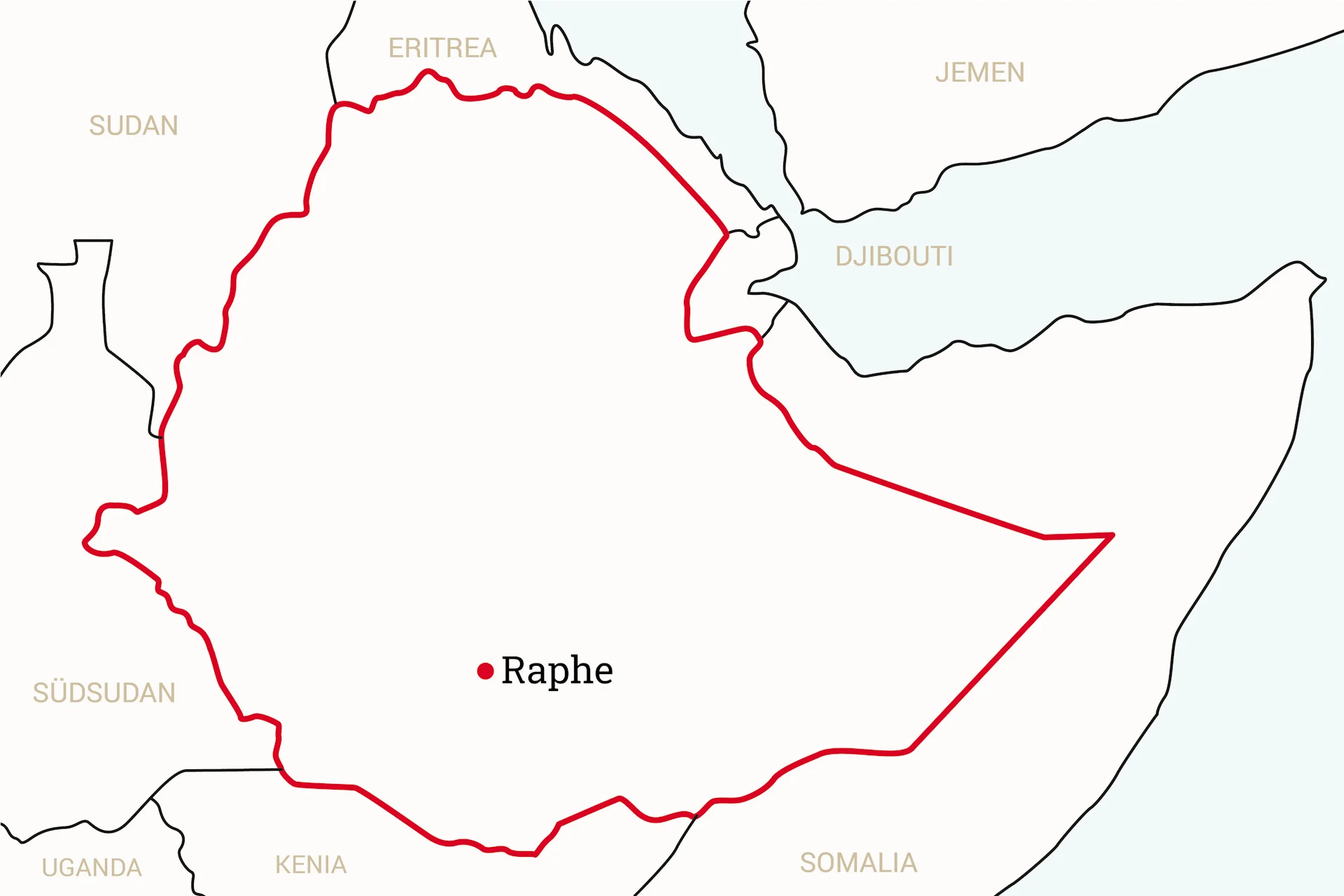 Projektkarte Äthiopien: Projektgebiet Raphe