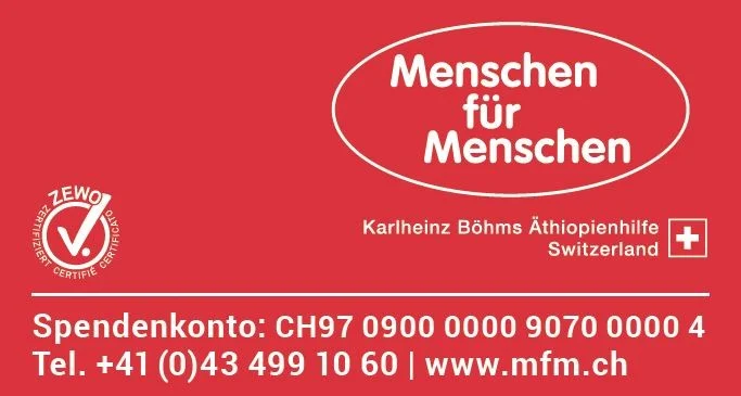 Vorschaubild Inserat mit Logo der Stiftung Menschen für Menschen