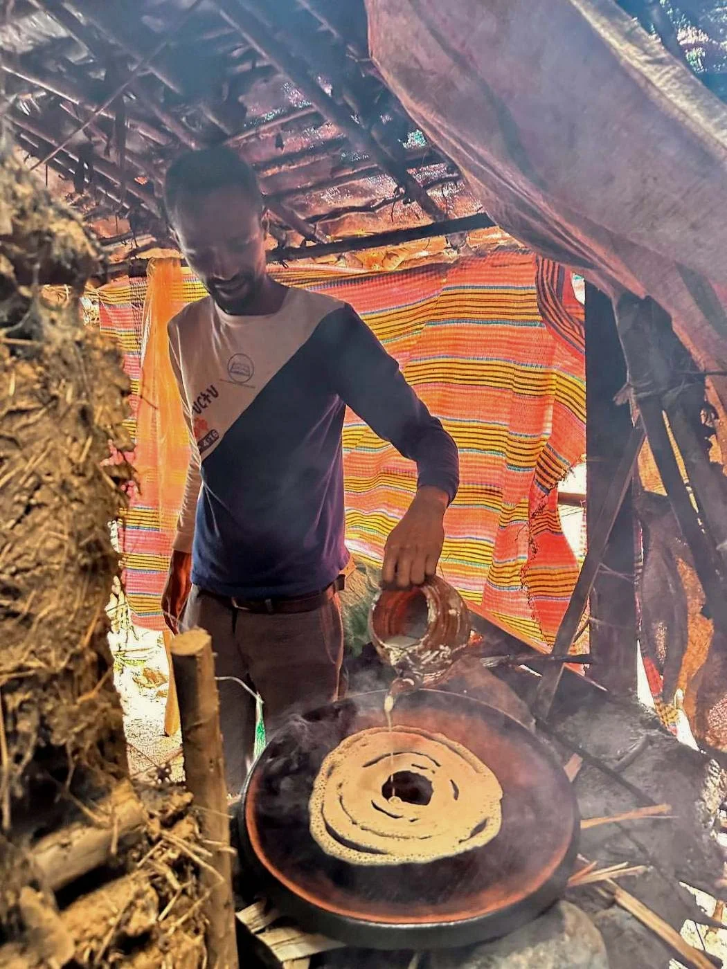 Kipe bäckt Injera