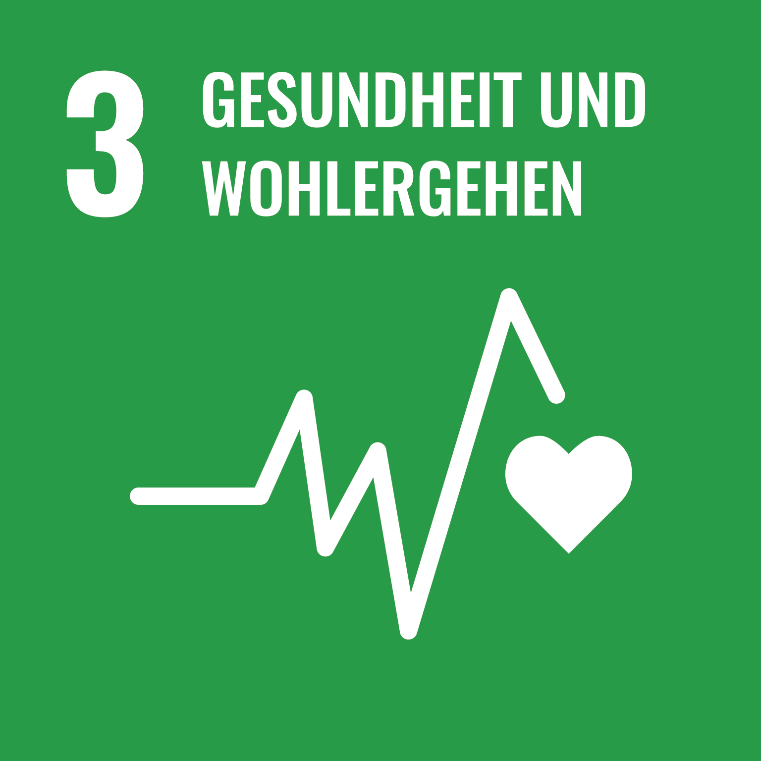 SDG 3-Icon "Gesundheit und Wohlergehen"