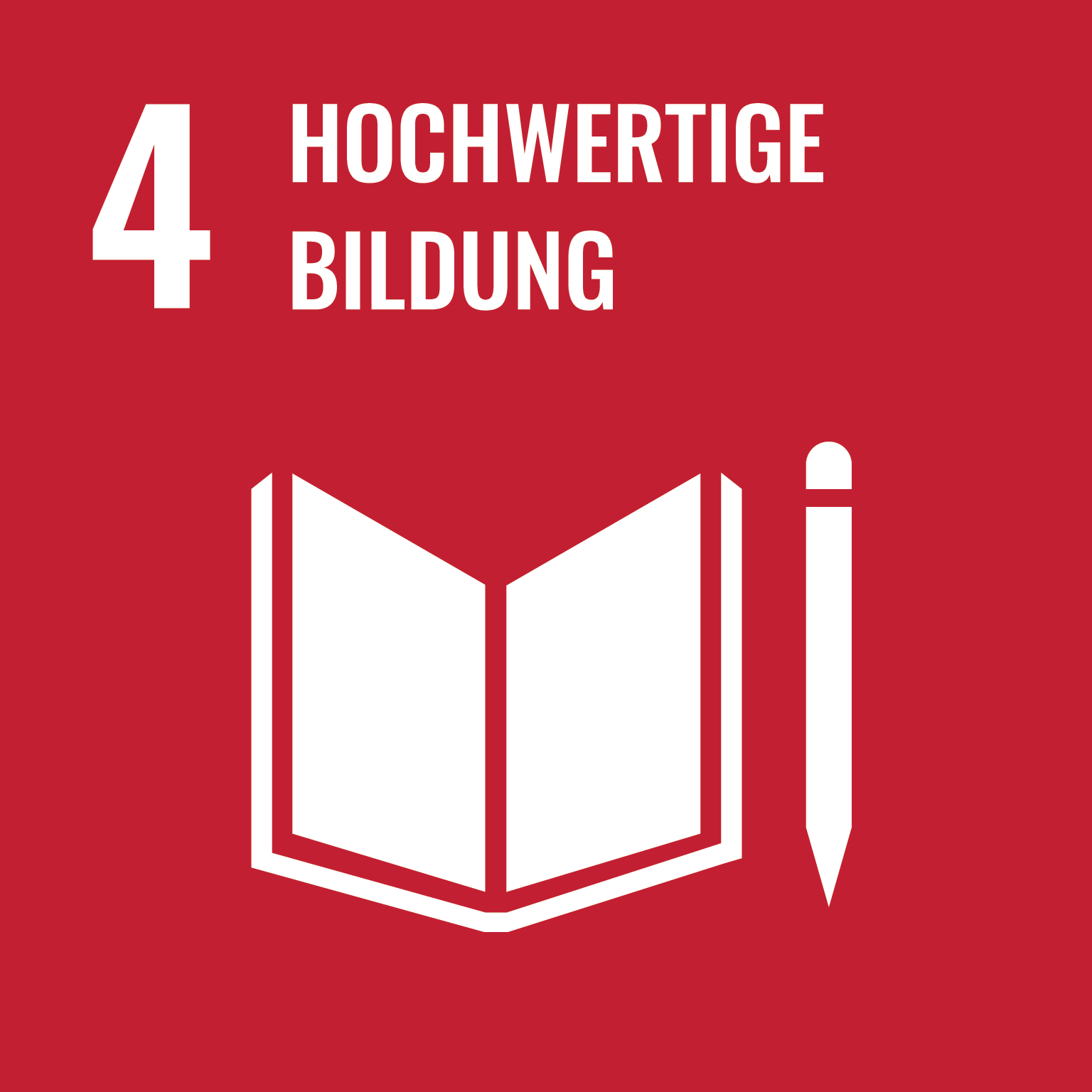 SDG 4-Icon "Hochwertige Bildung"