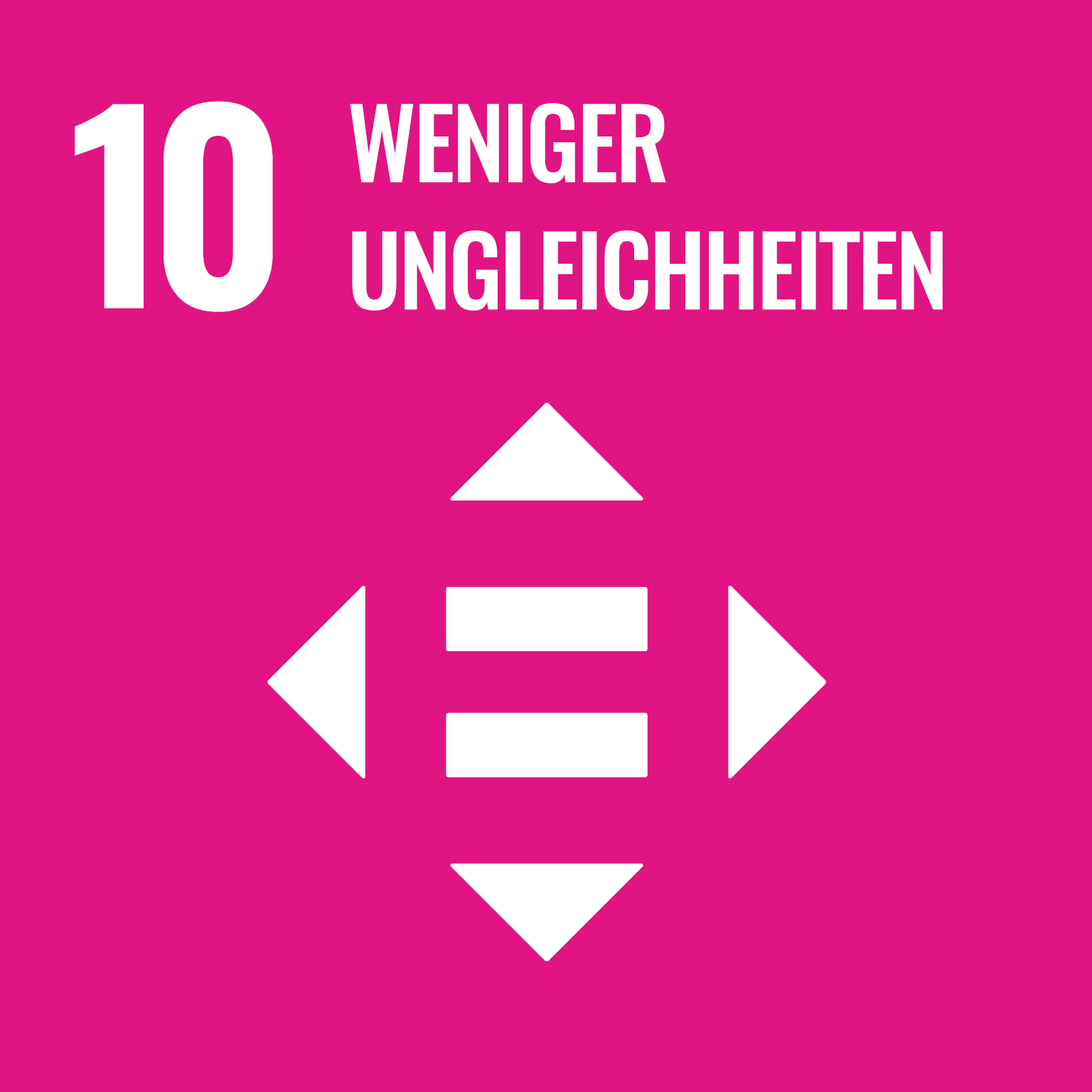 SDG 10-Icon "Weniger Ungleichheit"