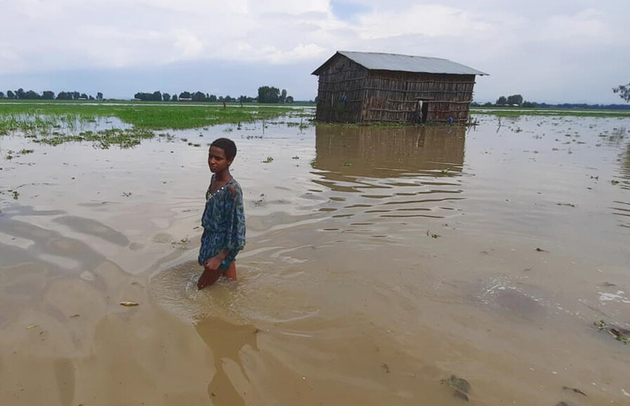 Überflutetes Gebiet in Fogera - Stiftung Menschen für Menschen