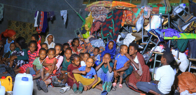 Kriegsfluechtlinge in Kombolcha Äthiopien - Stiftung Menschen für Menschen