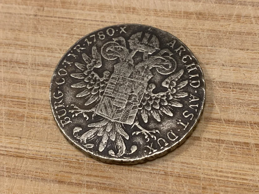 … und hier die Rückseite der Münze mit dem Doppeladler