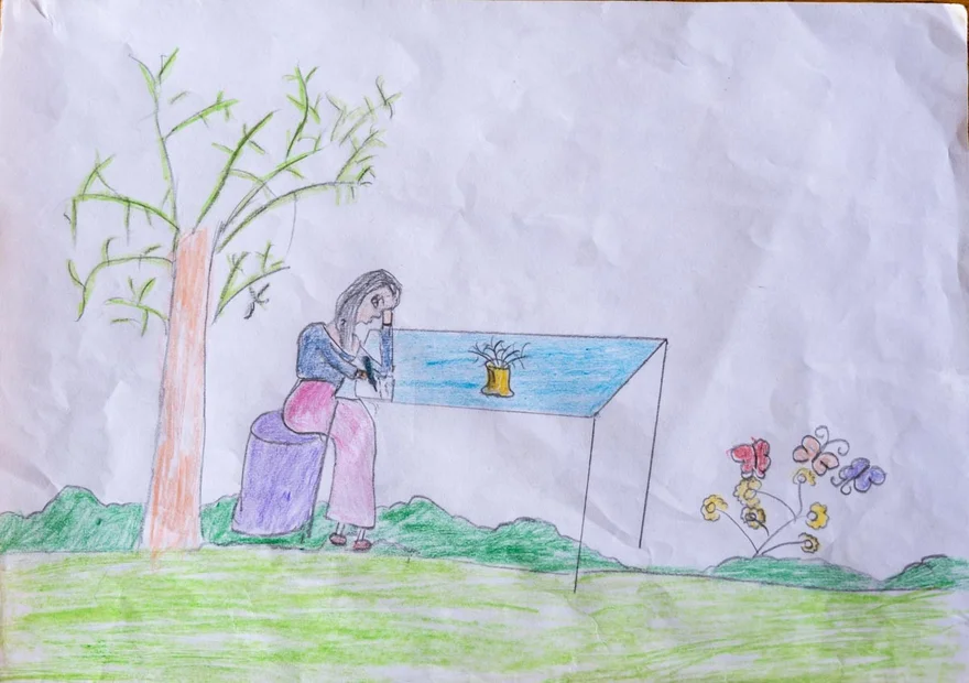 Zeichnung von Rediet