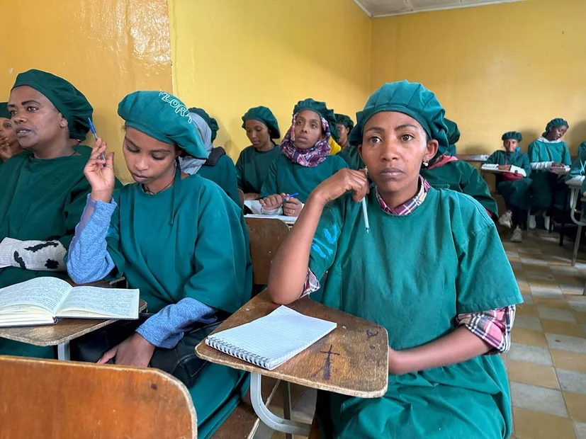 Bizuye während dem thoretischen Unterricht der Ausbildung