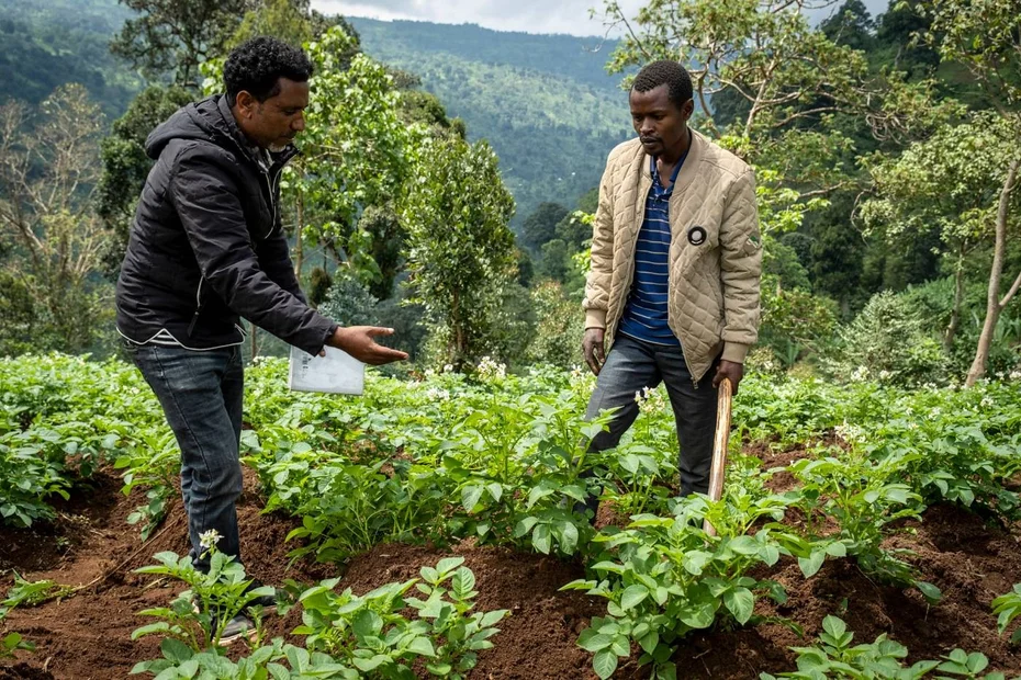 Landwirtschaftsexperte berät Bauern