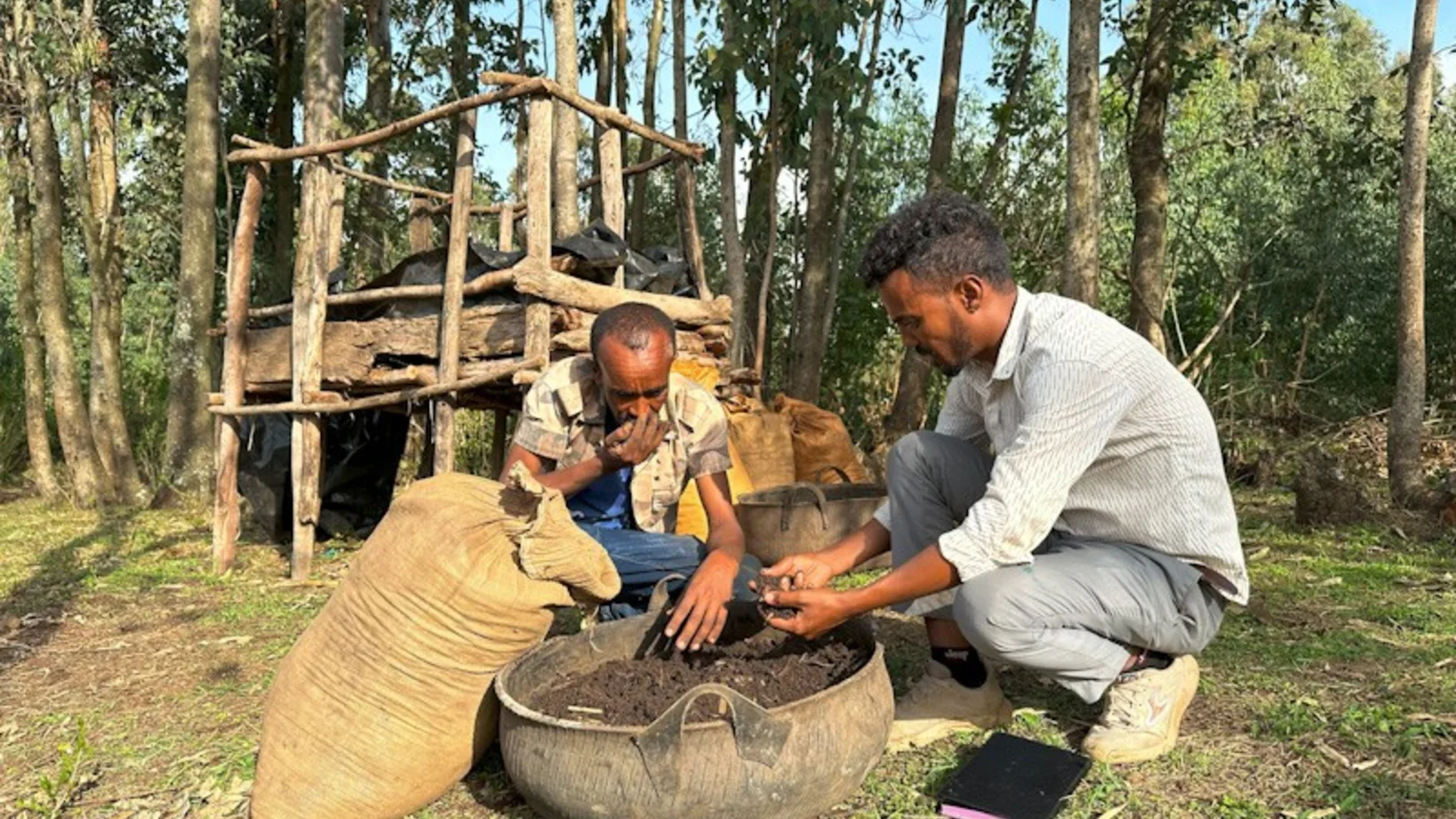 Consultant Endashaw advises farmer Asenakew PXL_20230612_082025766_NM 1_Stiftung Menschen für Menschen