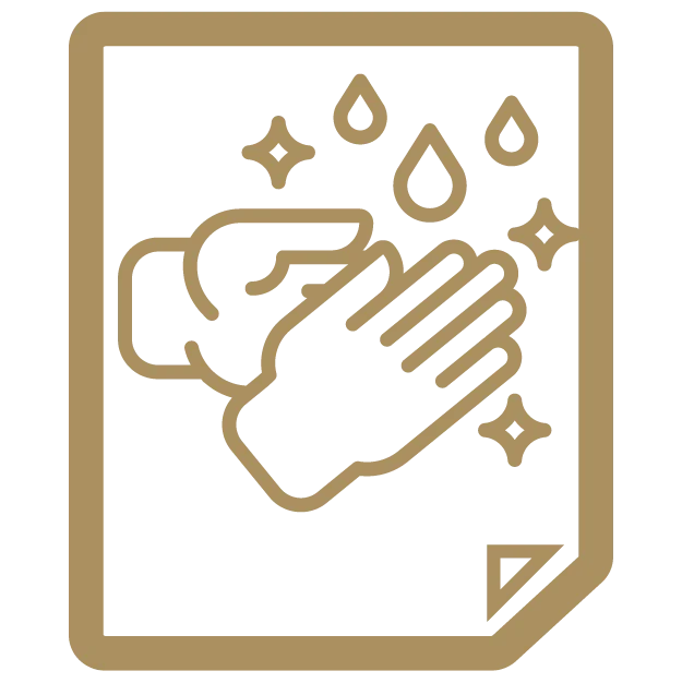 Icon: Infotagel "Hände waschen"