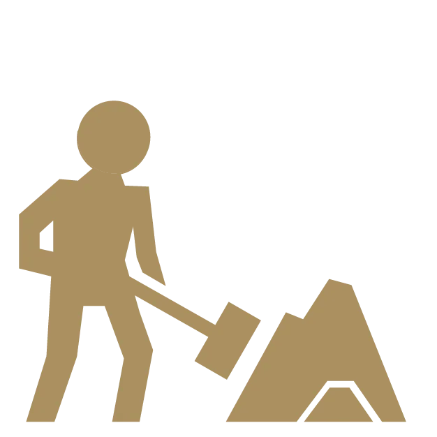 Icon: Hilfsarbeiter mit Schaufel