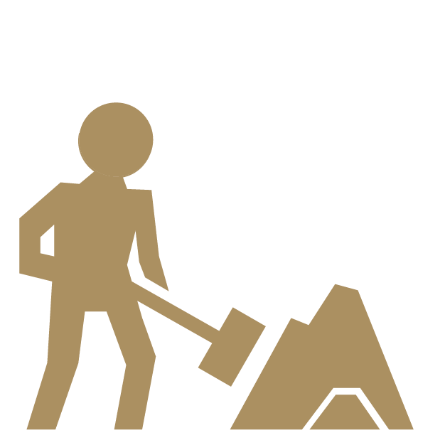 Icon: Hilfsarbeiter mit Schaufel